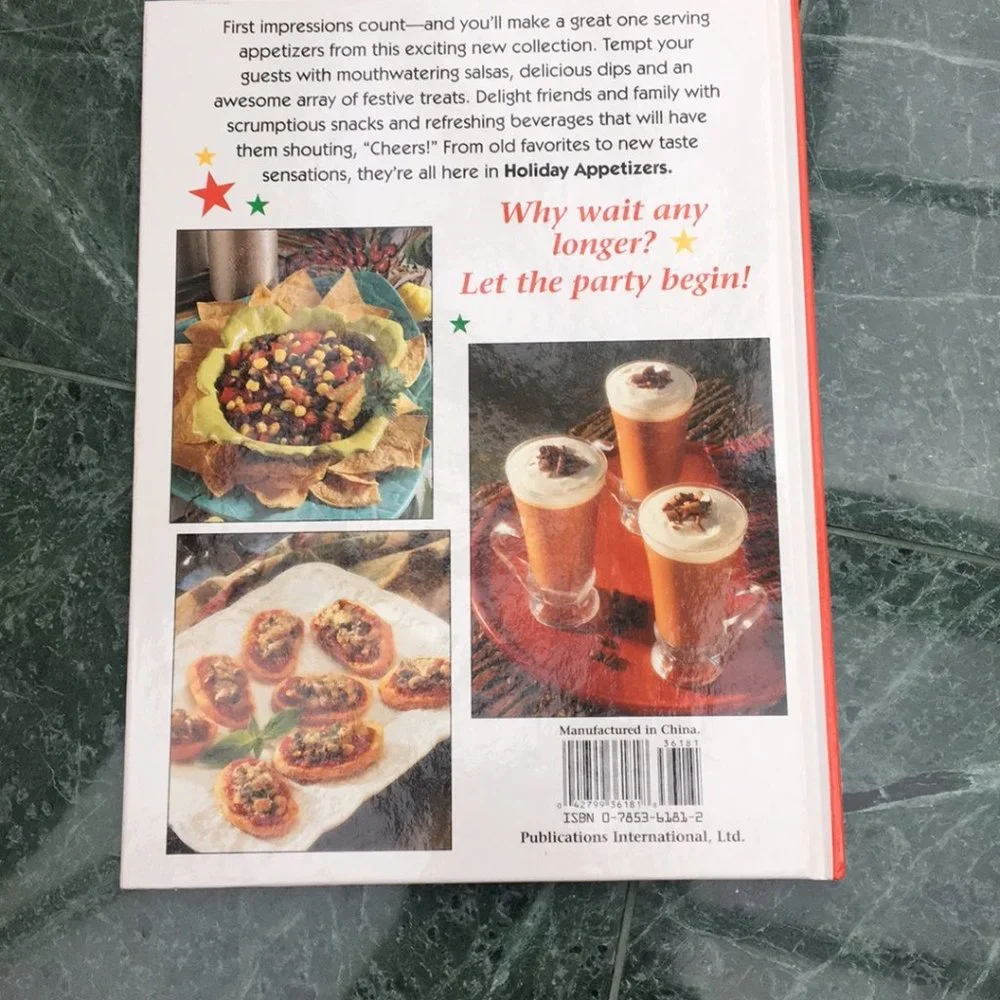 Holiday Appetizers Cookbook coffee table book